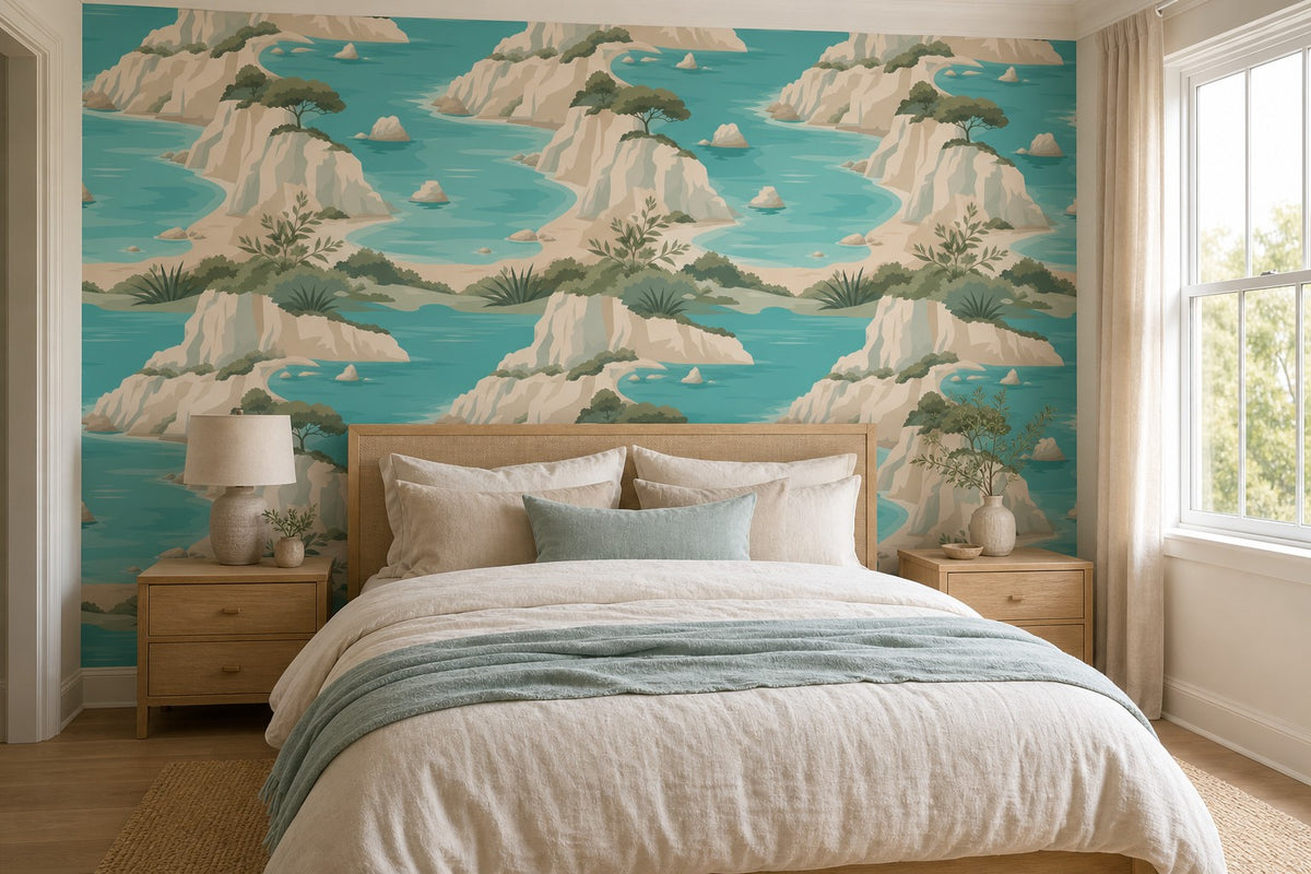 Turquoise Island Wallpaper Mural product view