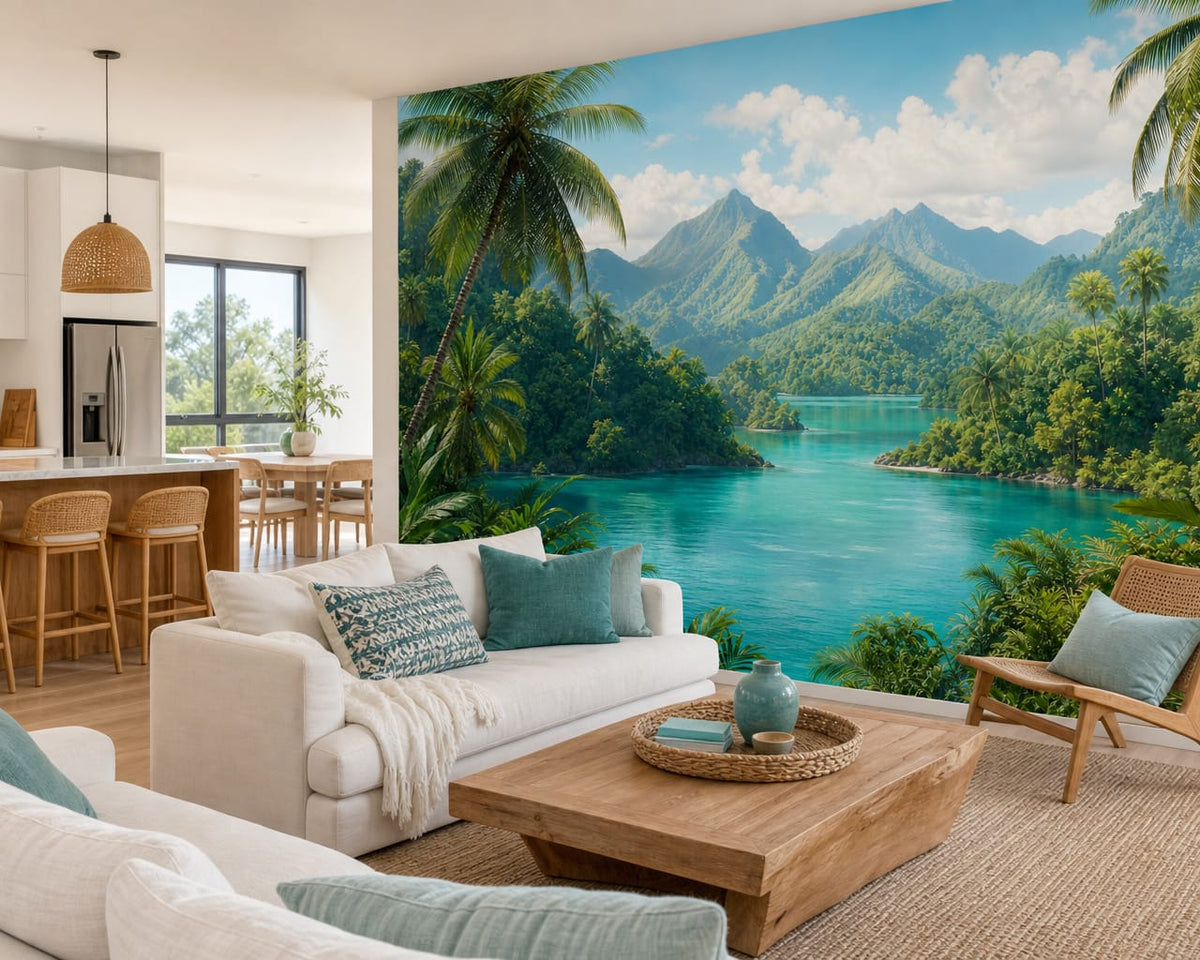 Turquoise Design Wallpaper Mural product view