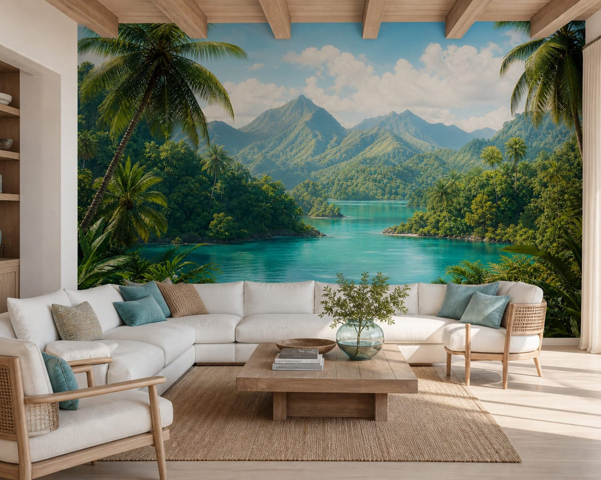 Turquoise Design Wallpaper Mural product view