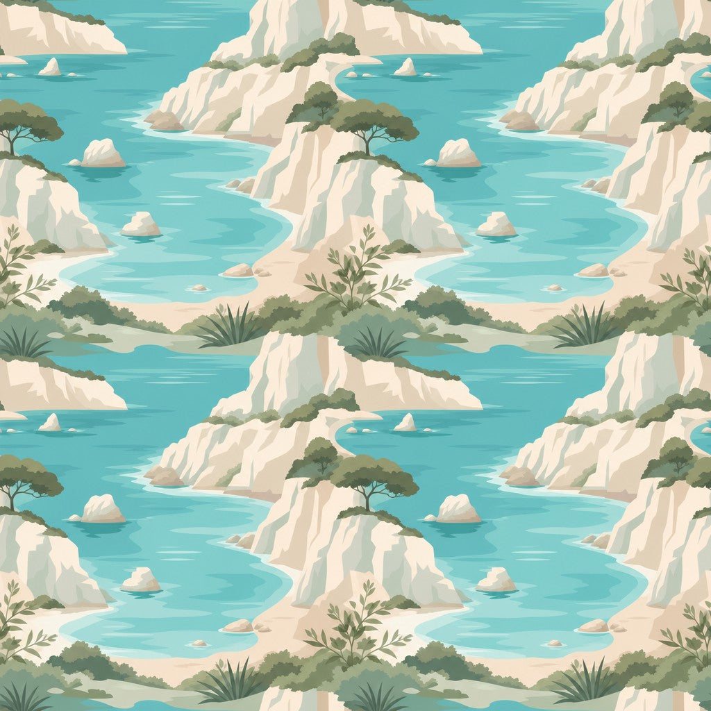 Turquoise Island Wallpaper Mural product view