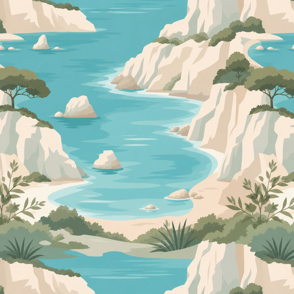 Turquoise Island Wallpaper Mural product view