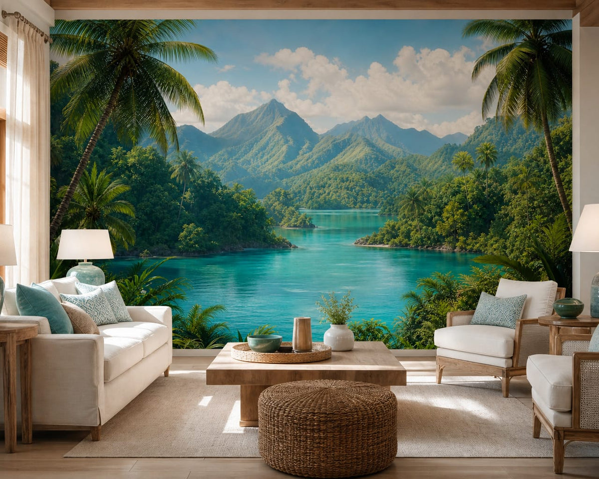 Turquoise Design Wallpaper Mural product view