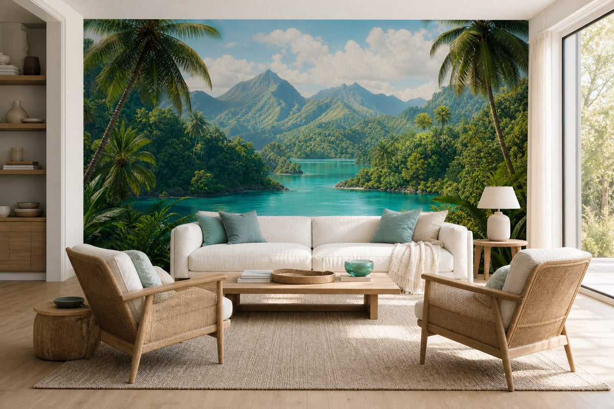 Turquoise Design Wallpaper Mural product view