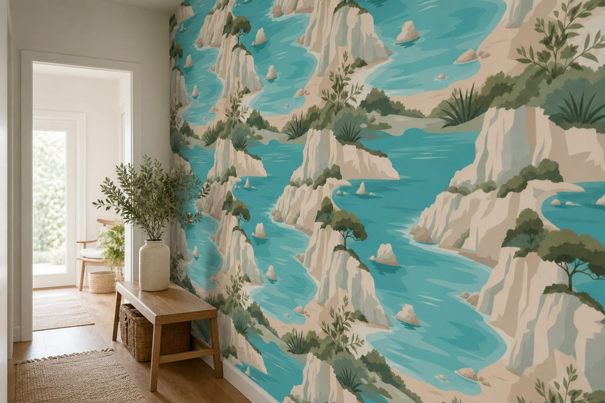Turquoise Island Wallpaper Mural product view