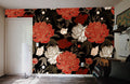 Red and White Wallpaper Mural