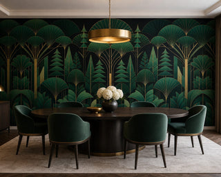 Verdant Art Deco Wallpaper Mural