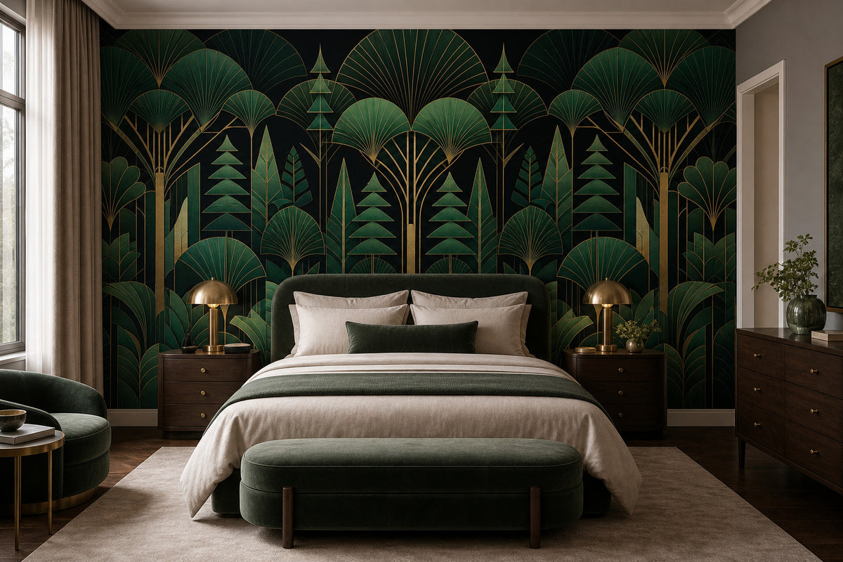 Verdant Art Deco Wallpaper Mural product view