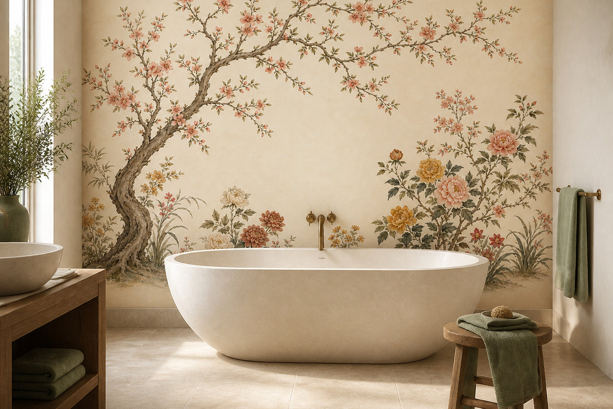 Warm Botanical Wallpaper Mural product view