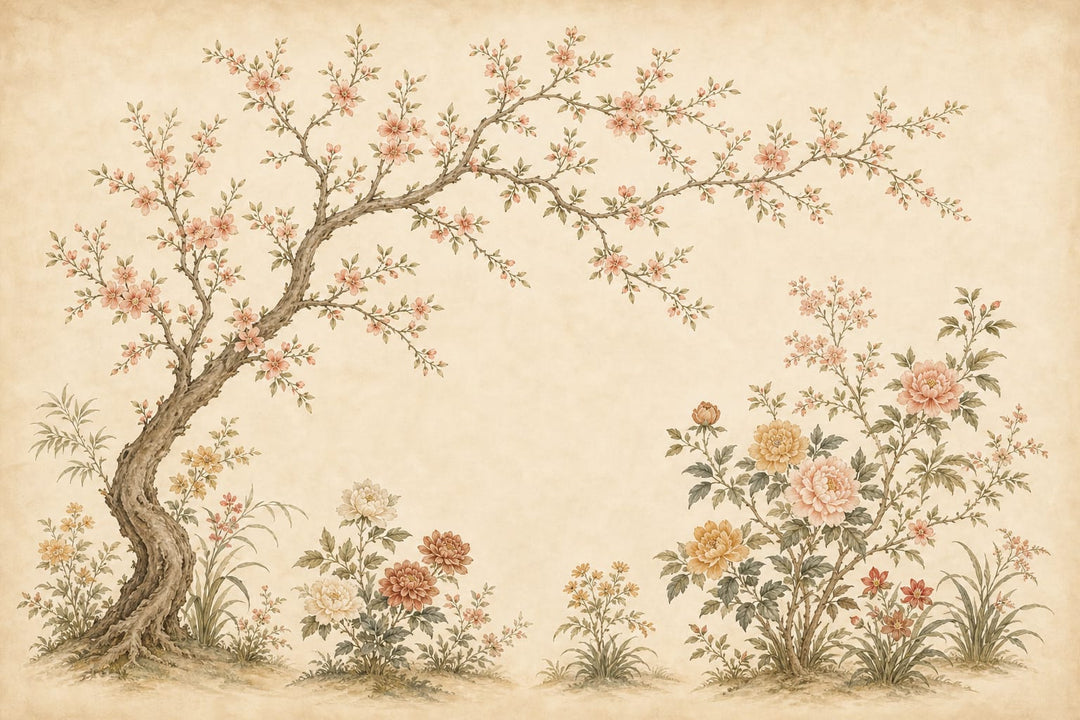 Warm Botanical Wallpaper Mural product view
