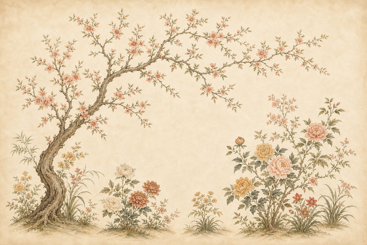 Warm Botanical Wallpaper Mural product view