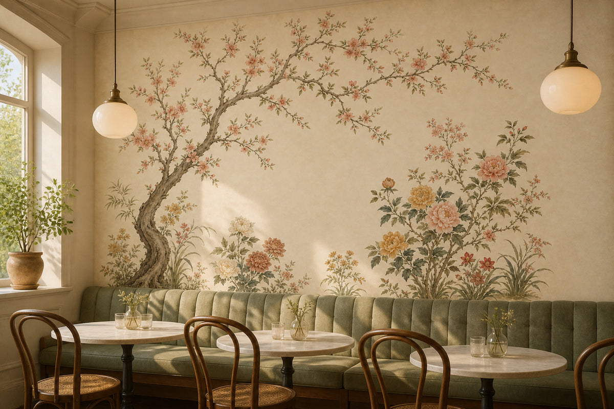 Warm Botanical Wallpaper Mural product view