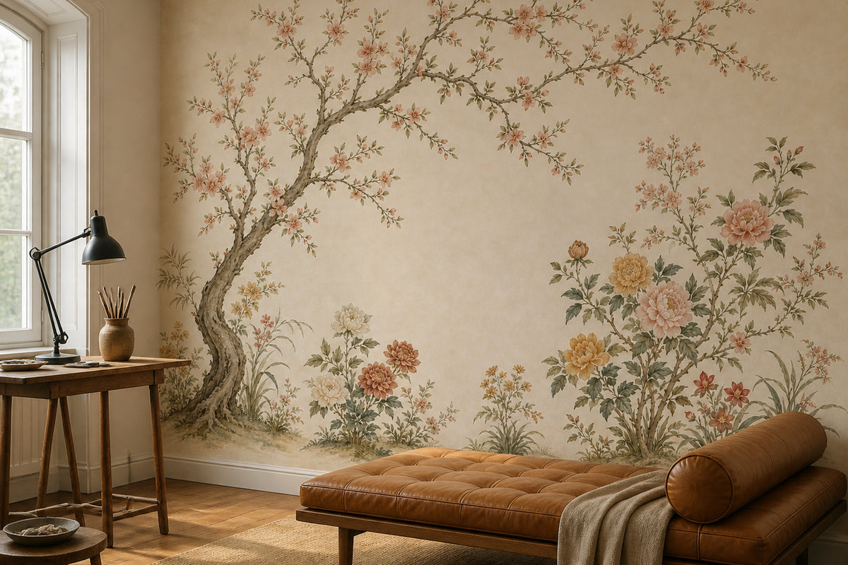 Warm Botanical Wallpaper Mural product view