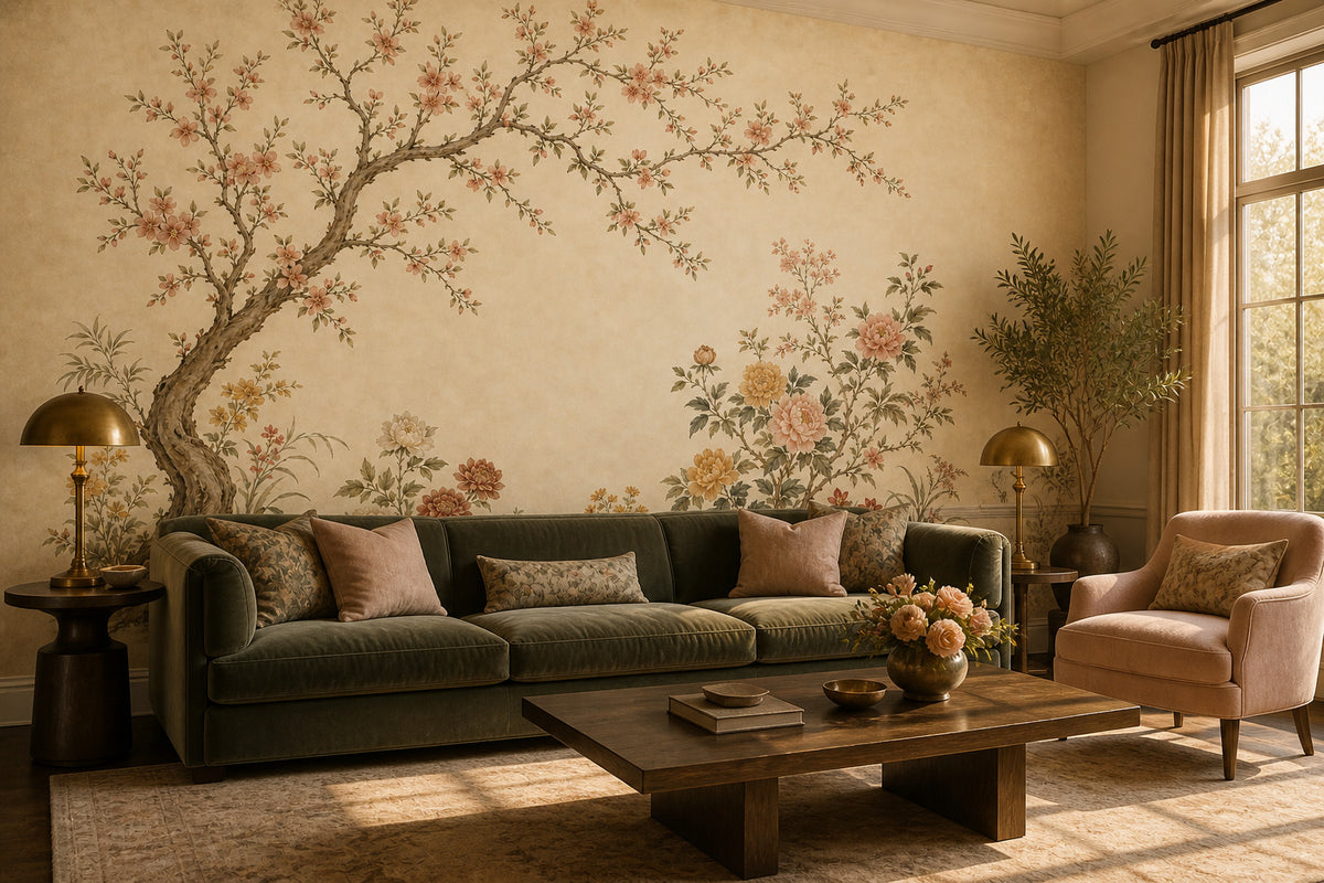 Warm Botanical Wallpaper Mural product view