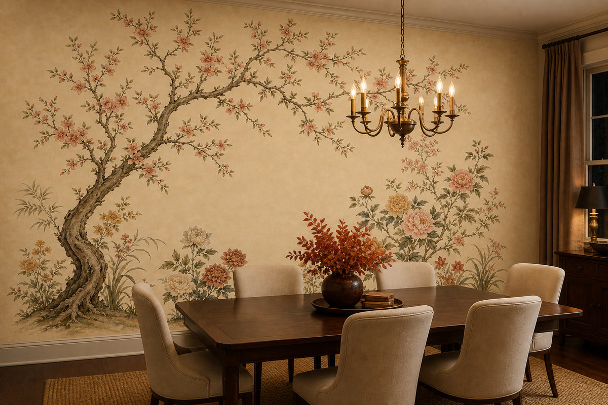 Warm Botanical Wallpaper Mural product view