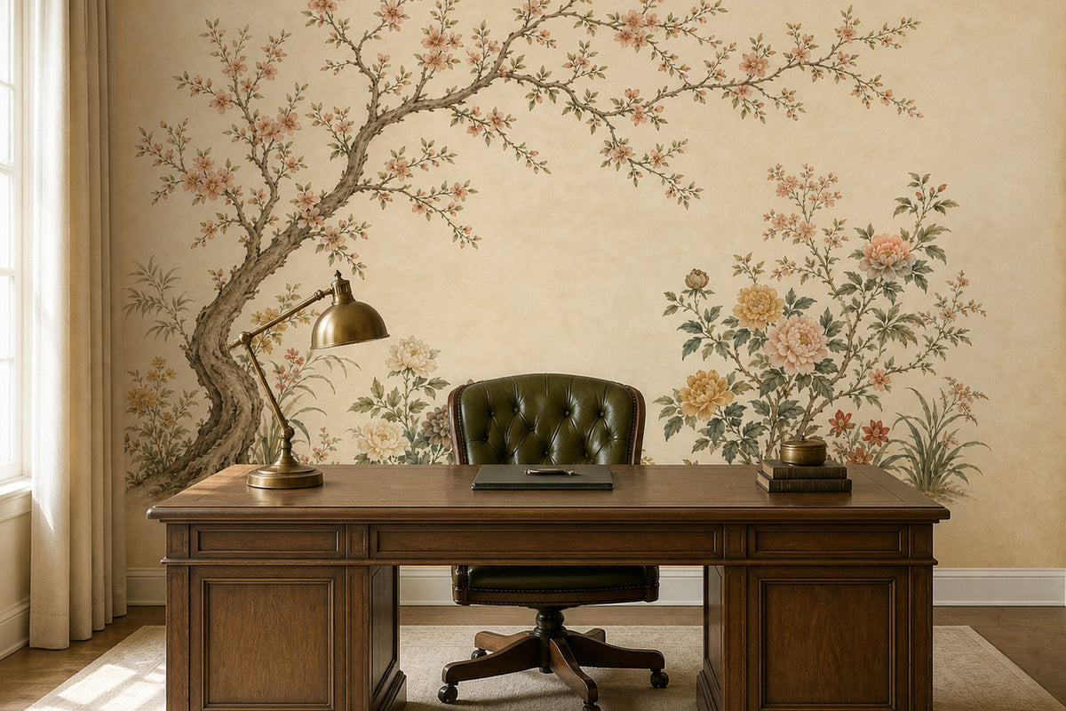 Warm Botanical Wallpaper Mural product view
