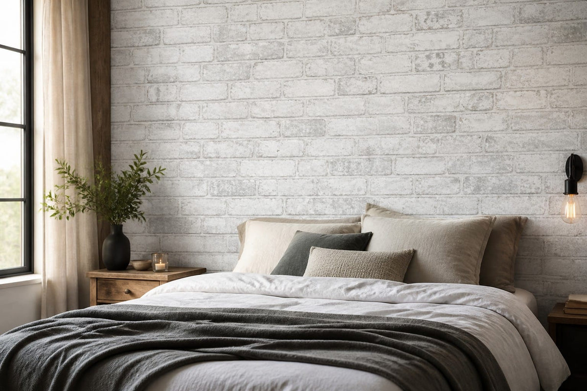Whitewashed Design Wallpaper Mural product view