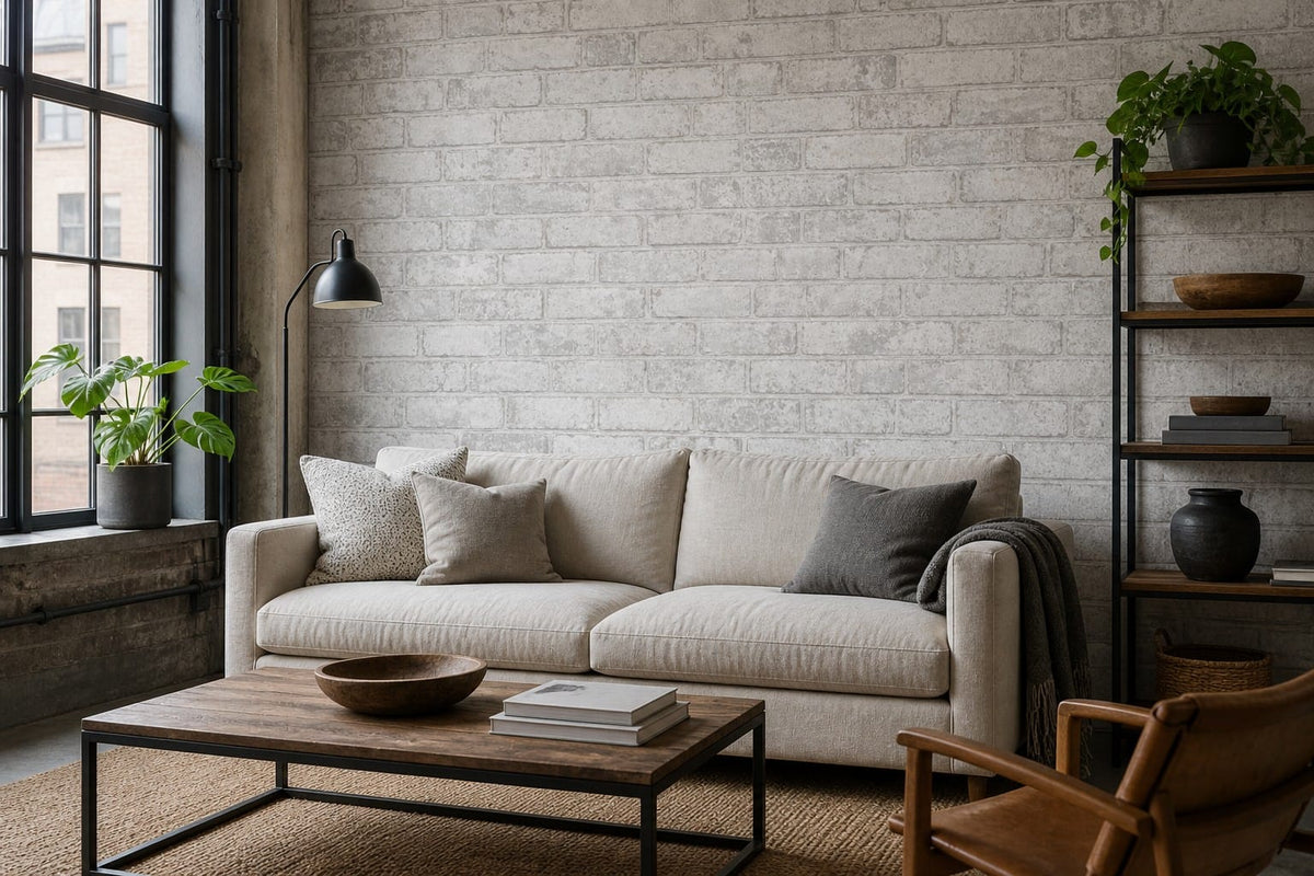 Whitewashed Design Wallpaper Mural product view