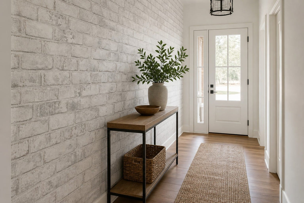 Whitewashed Design Wallpaper Mural product view