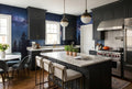 Navy Ink Dreamy Nordic Night Forest Wallpaper Mural