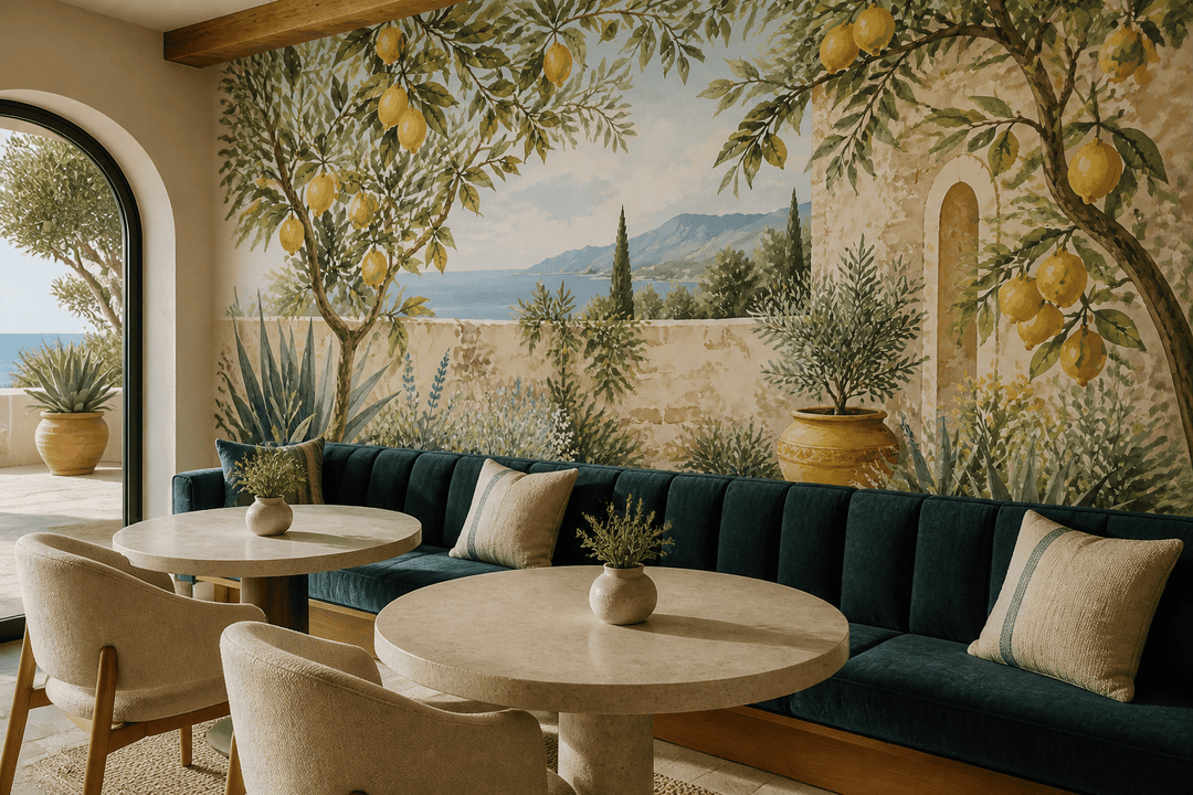 Yellow Lemon Wallpaper Mural product view