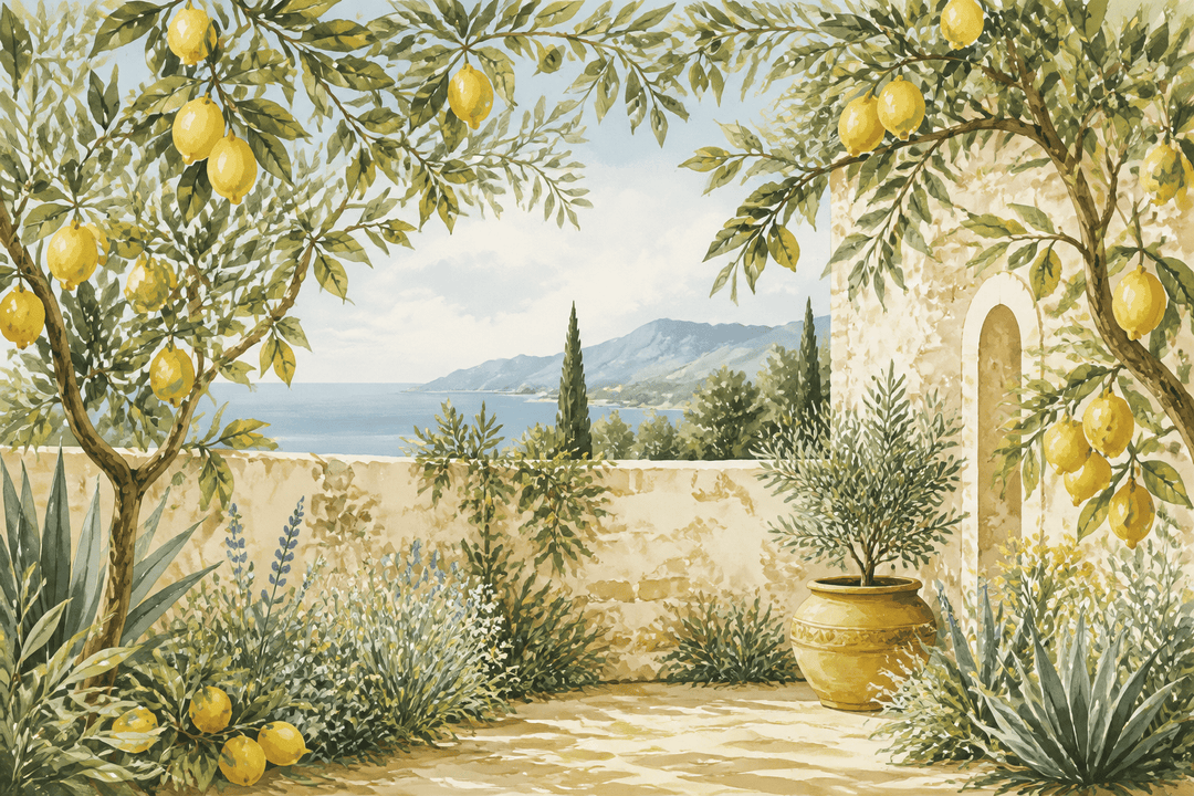 Yellow Lemon Wallpaper Mural product view