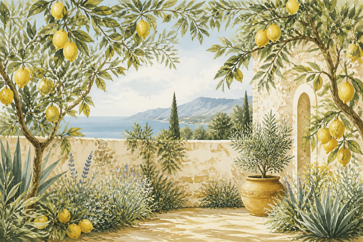 Yellow Lemon Wallpaper Mural product view