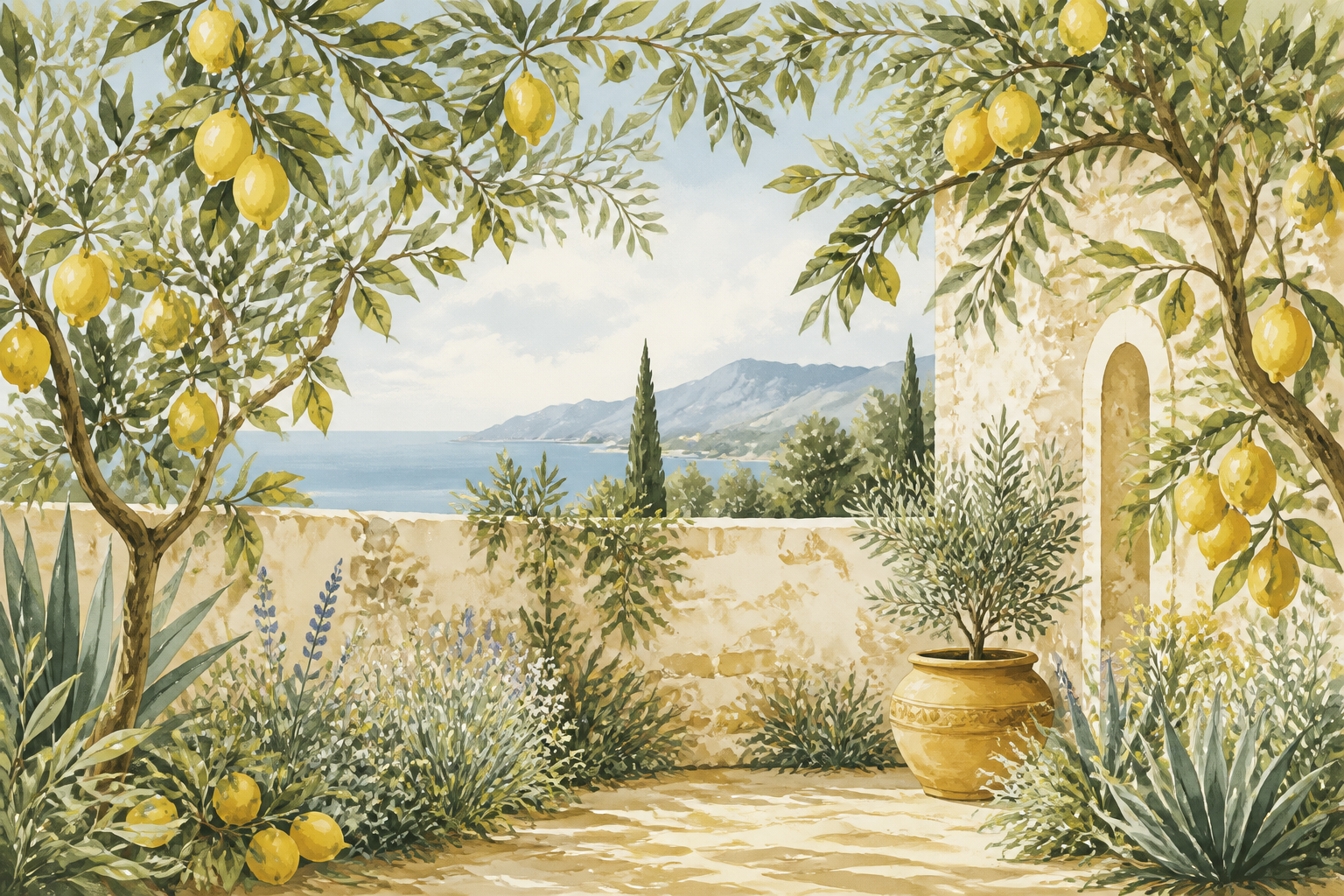 Yellow Lemon Wallpaper Mural