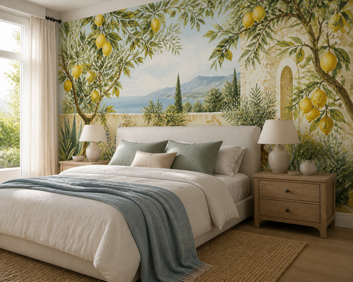 Yellow Lemon Wallpaper Mural product view