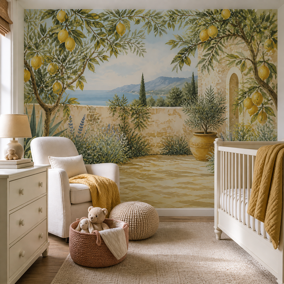 Yellow Lemon Wallpaper Mural product view