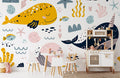 Sweet Ocean Animals Wallpaper Mural