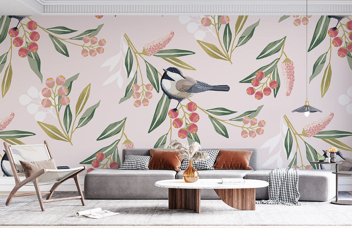 flower and bird wallpaper mural home decor