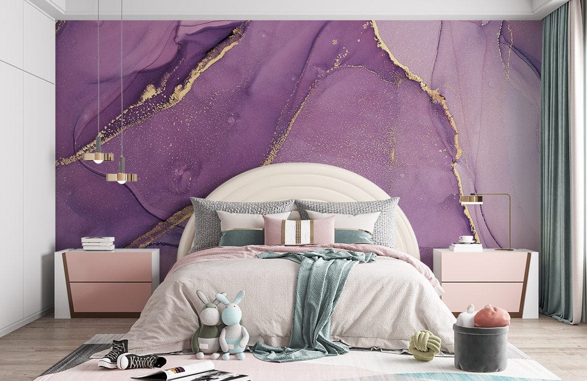 purple marble wallpaper mural