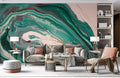 Green Wave Marble Wallpaper Mural