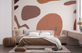 Brown Cow Pattern Wallpaper Mural