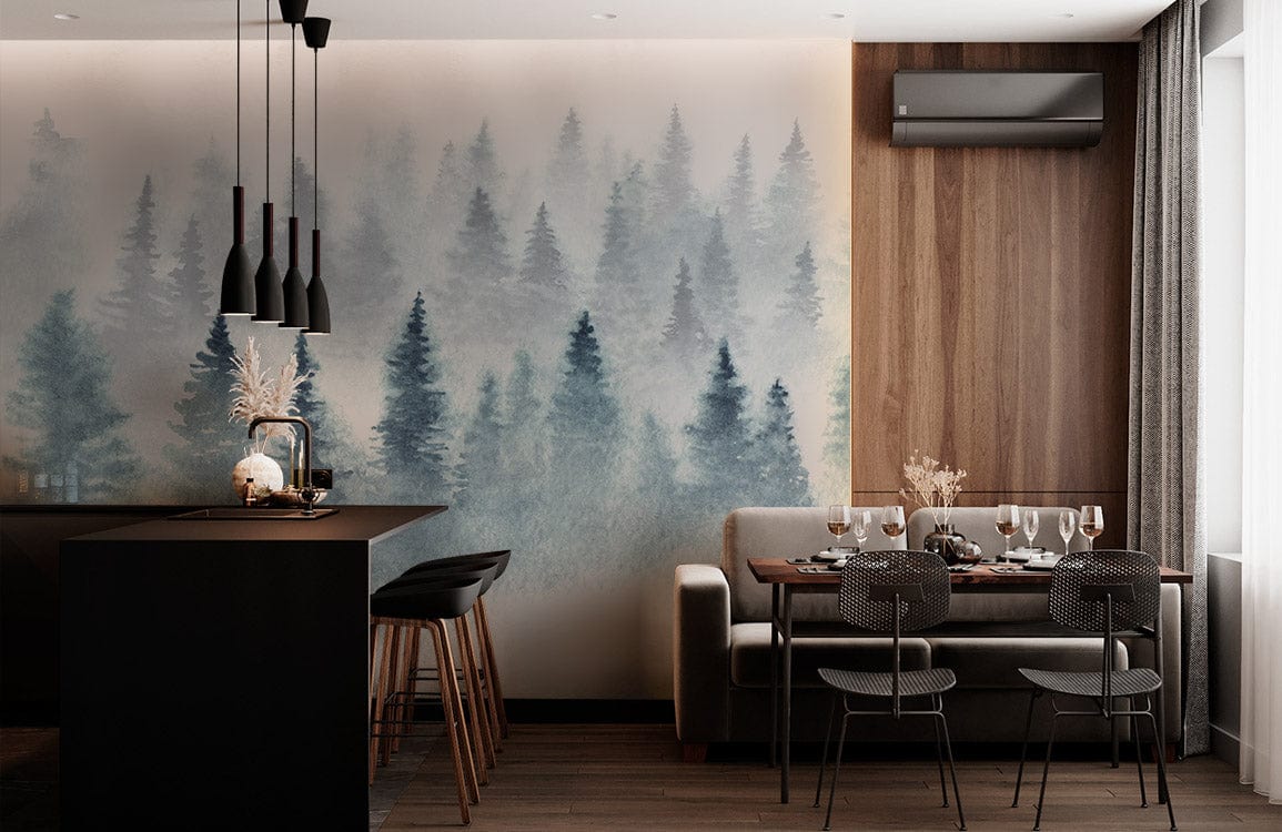 Hazy Woods Wallpaper Mural