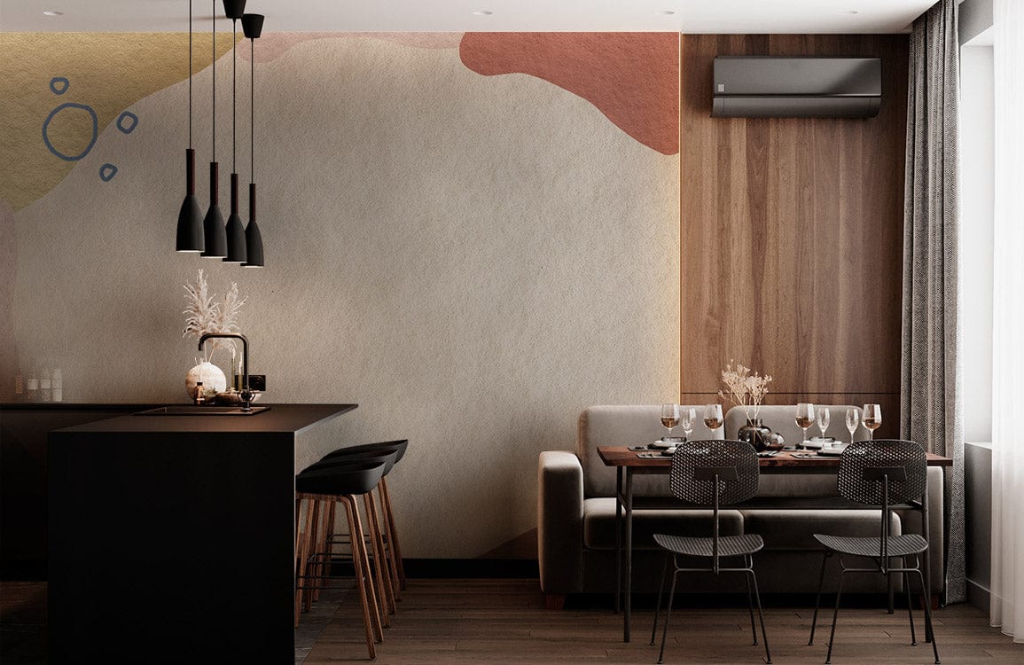 Abstract Neutral Pastel Organic Pattern Wallpaper for Modern Interior ...