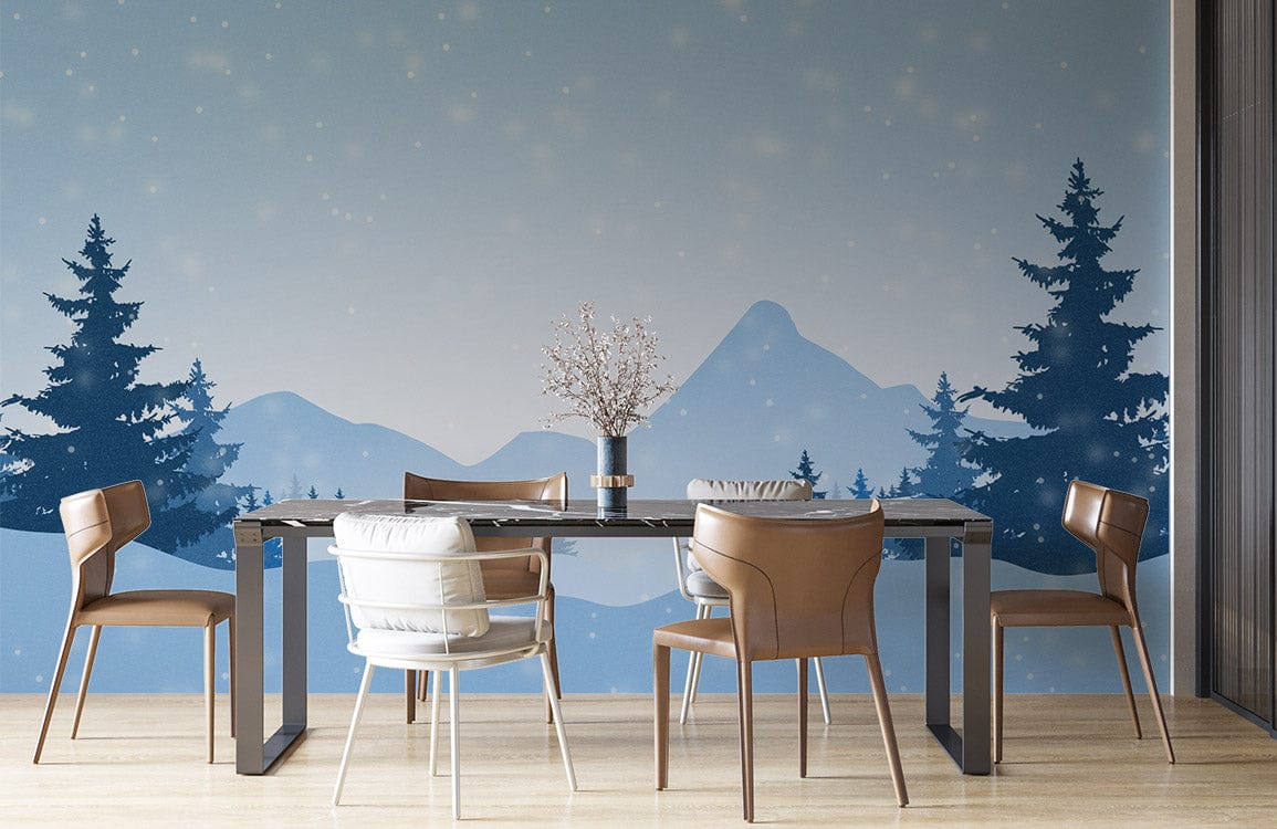 Snow Land Mural Wallpaper for Wall