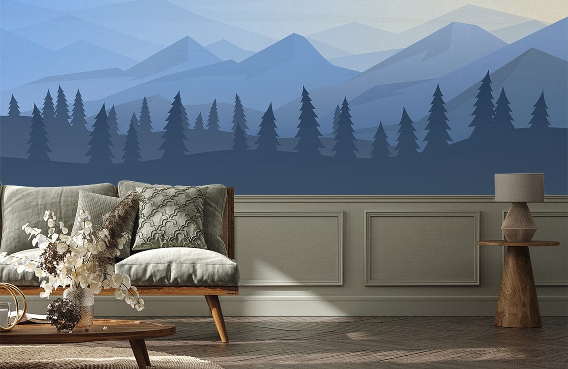 Mountain Forest Wallpaper Mural