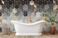 Gold Hexagons Wallpaper Mural