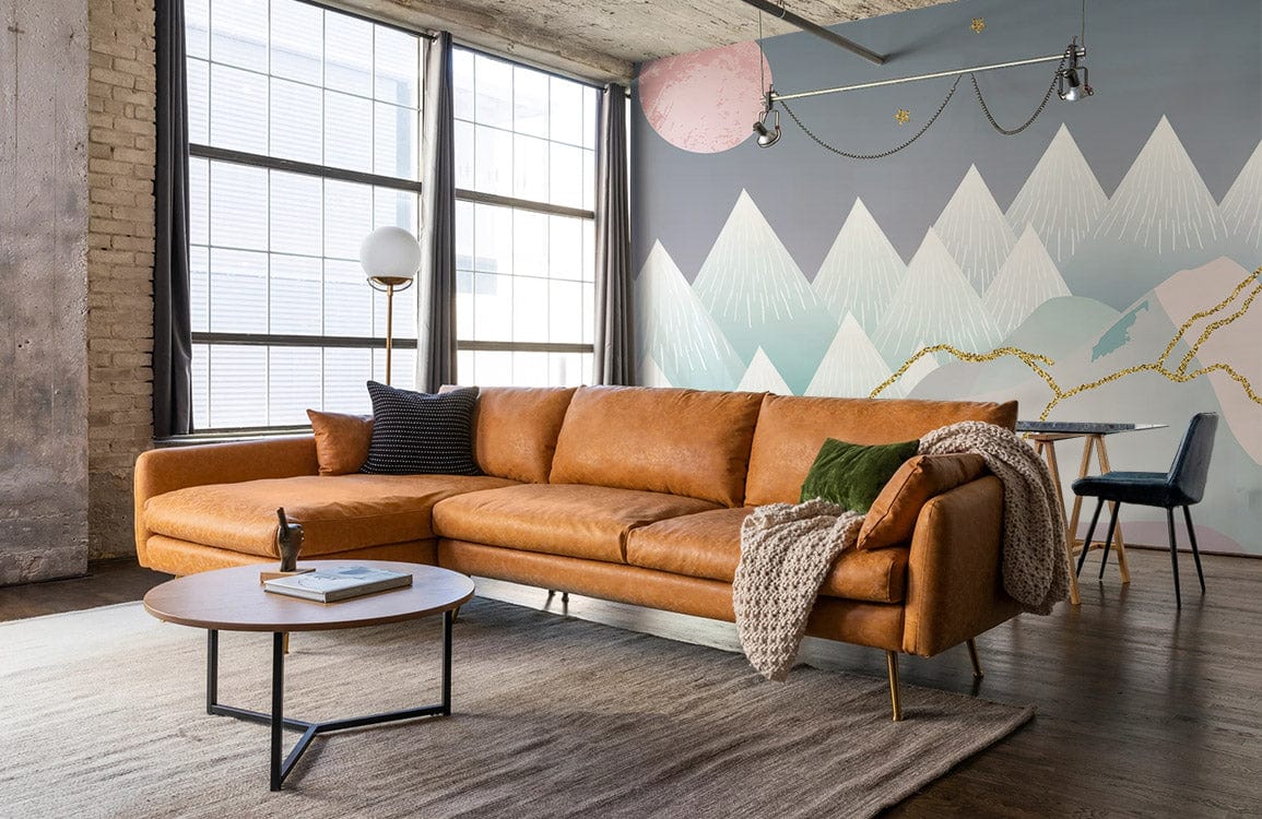 Sunset Ombre Mountain Wallpaper Mural