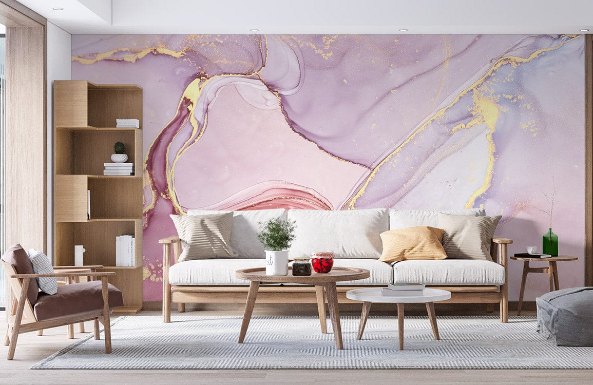 Pink Marble Wallpaper Mural Room