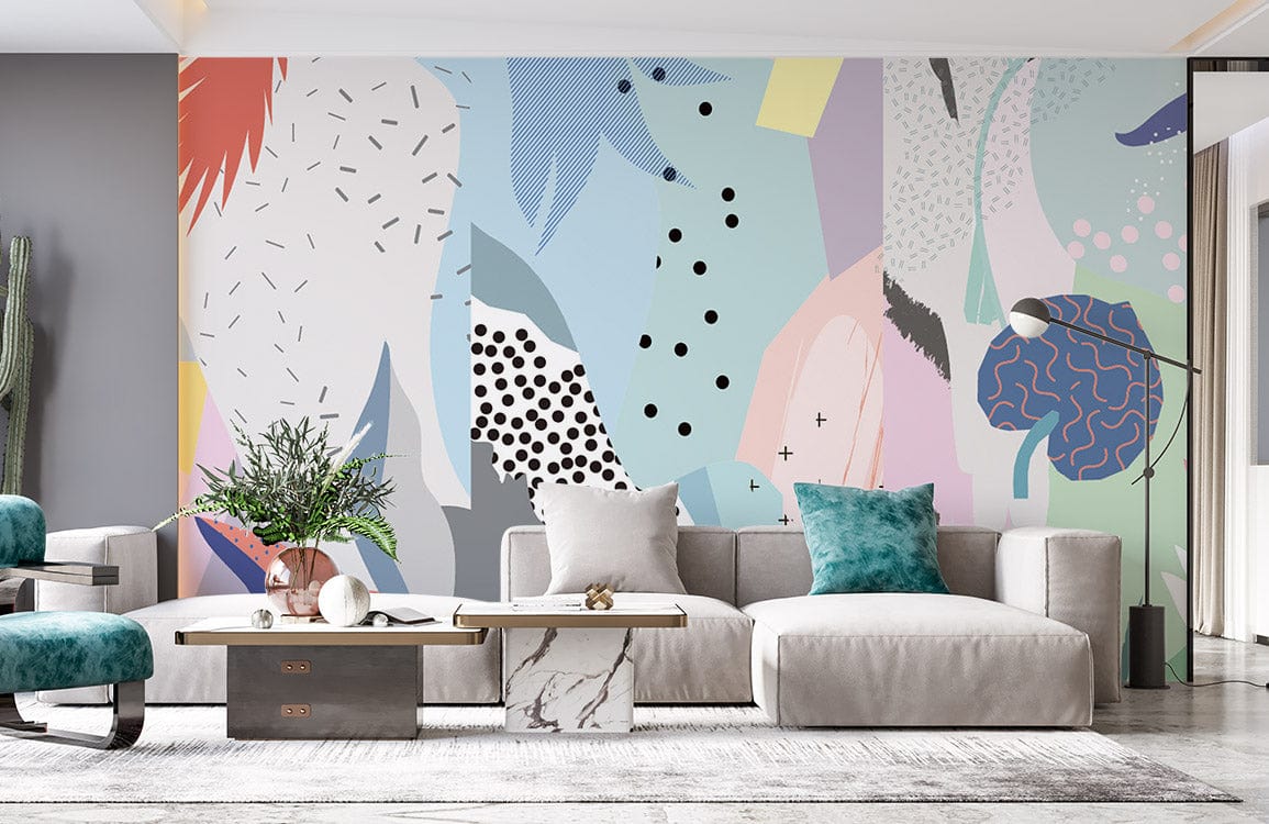wall murals ideas abstract style children's room