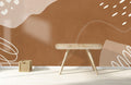 Brown Block Wallpaper Mural