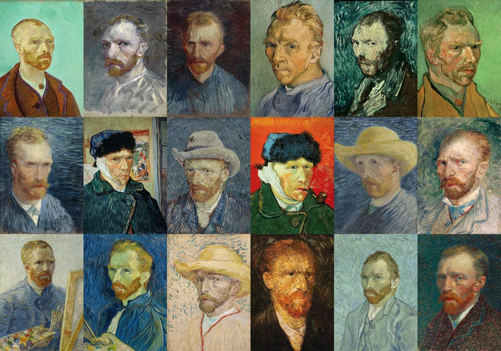 Vincent Van Gogh Inspiring Self-Portraits Colourful Artistic Mural Wallpaper