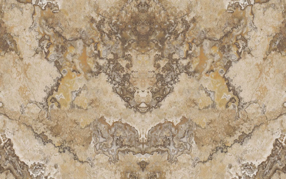 Natural Stone Effect Marble Pattern Beige and Brown Wallpaper Decor