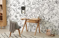 Abstract Portrait Lines Wallpaper Mural