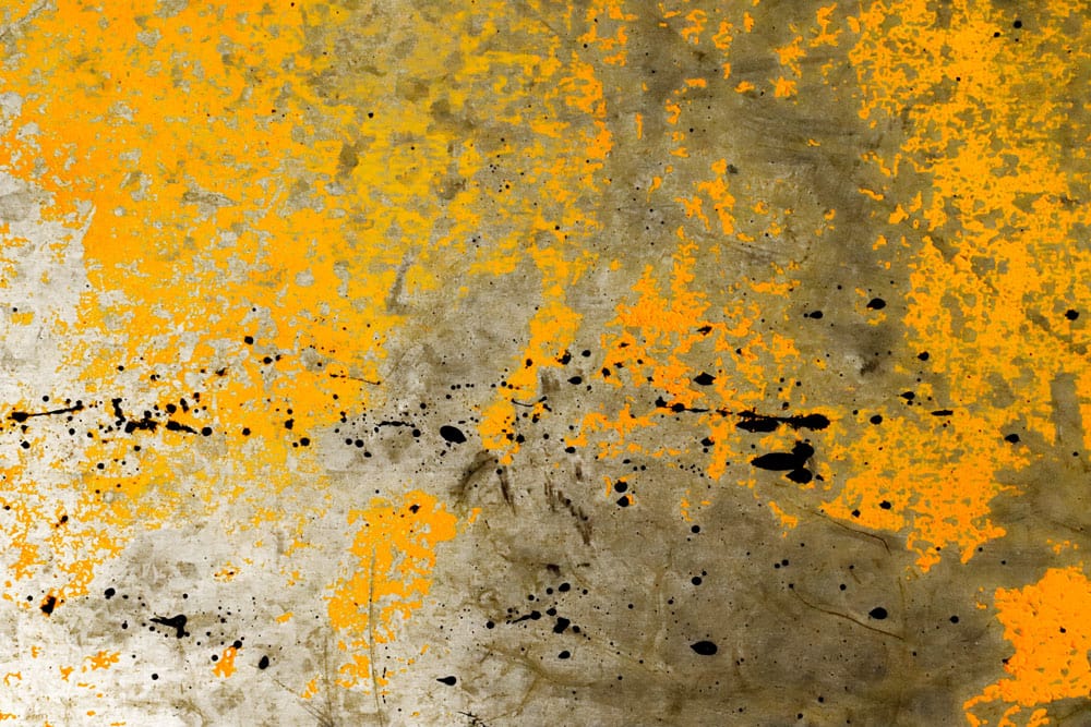 Industrial Urban Grunge Yellow and Grey Abstract Mural Wallpaper Design