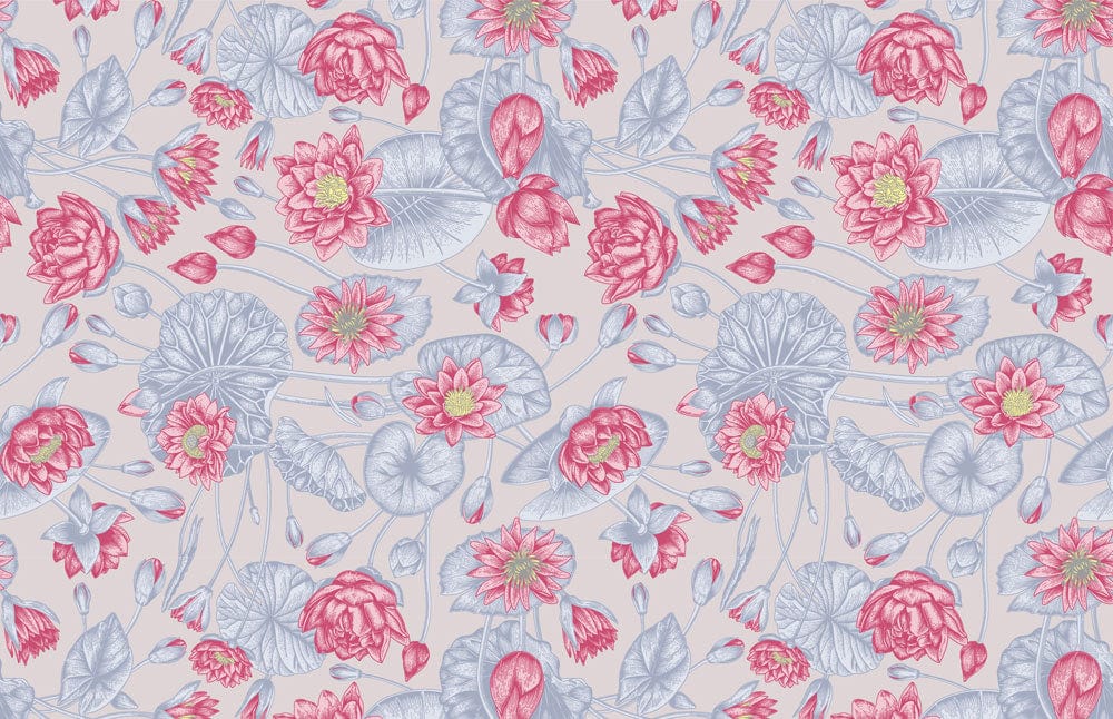 Bright Pink Lotus Wallpaper Mural