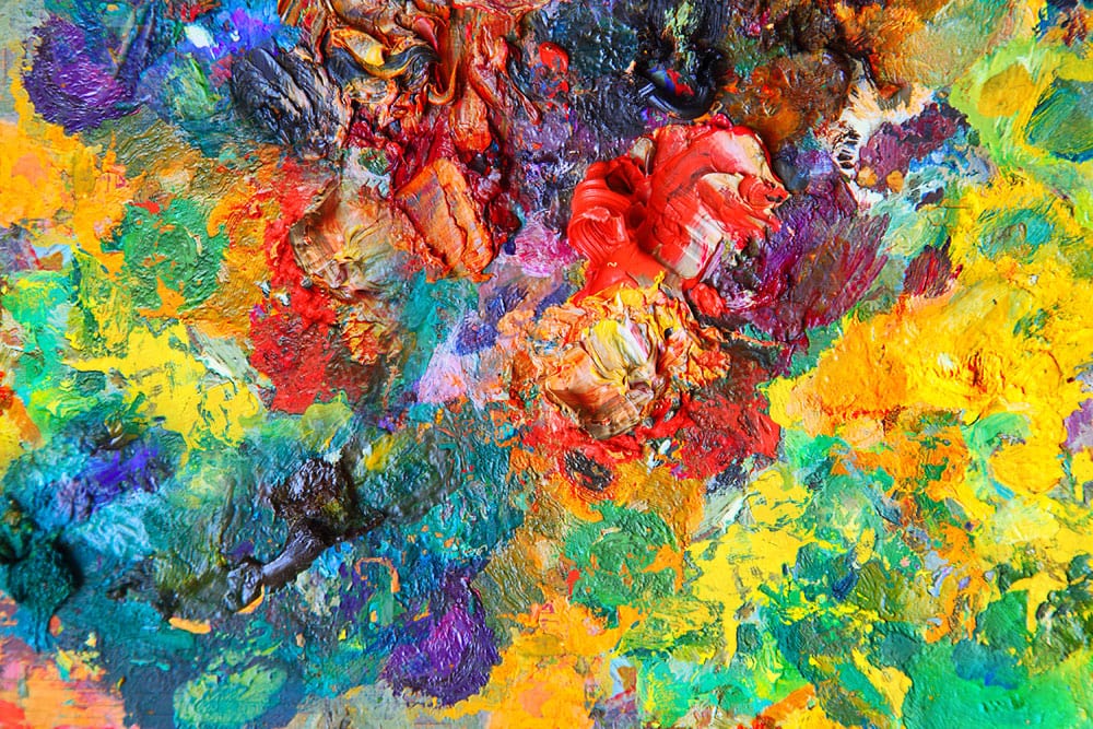 Vibrant Abstract Colour Splash Textured Art Mural Wallpaper for Creative Interiors