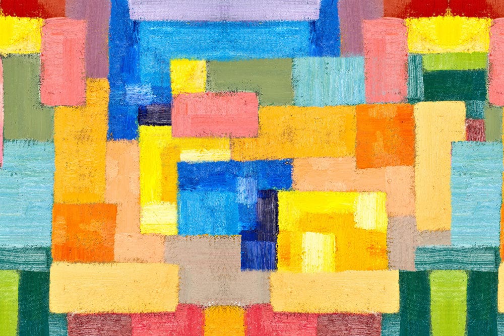 Colorful Rectangles Paint Abstract Wall Murals | Ever Wallpaper UK